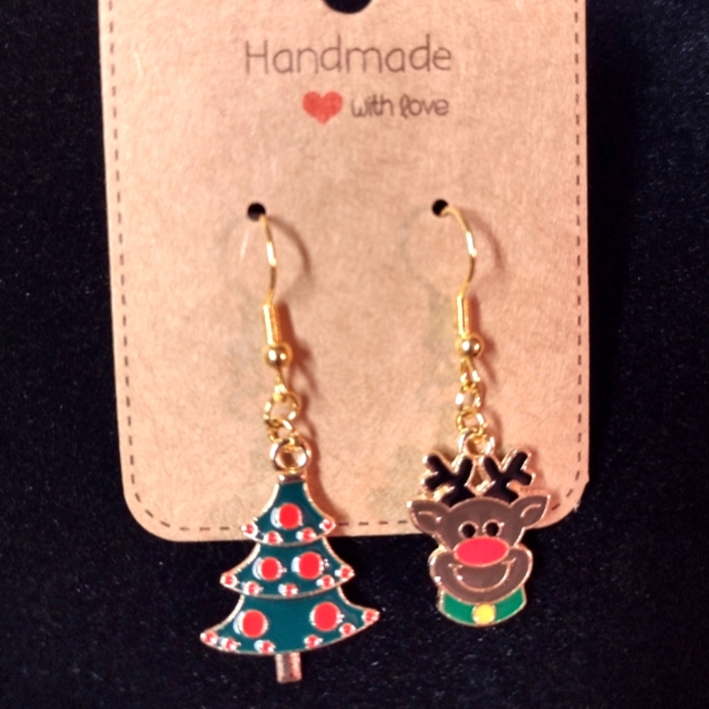 Christmas Asymmetrical Earrings